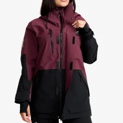 AccXel 2L Ski Jacket Damen Mauve Wine/Black