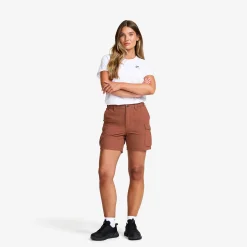 Adventure Cargo Stretch Shorts Damen Pink Mahogany