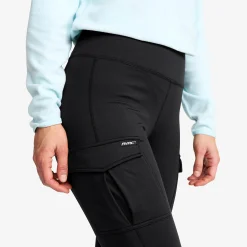 Alaska Fleece Lined Pocket Leggings Damen Black