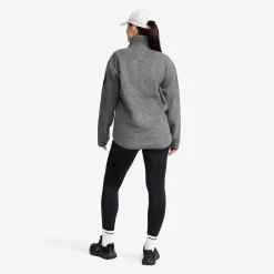 Bigfoot Half-zip Pile Fleece Damen Dark Grey Melange