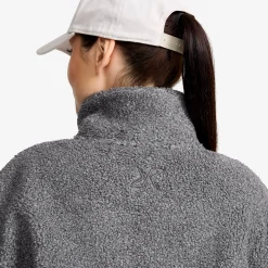 Bigfoot Half-zip Pile Fleece Damen Dark Grey Melange