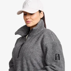 Bigfoot Half-zip Pile Fleece Damen Dark Grey Melange