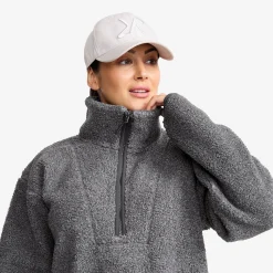 Bigfoot Half-zip Pile Fleece Damen Dark Grey Melange