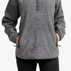 Bigfoot Half-zip Pile Fleece Damen Dark Grey Melange
