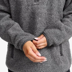 Bigfoot Half-zip Pile Fleece Damen Dark Grey Melange