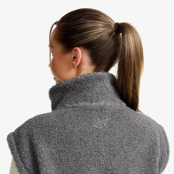 Bigfoot Pile Fleece Vest Damen Dark Grey Melange