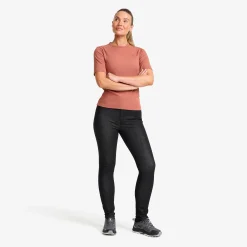 Birch Ribbed T-shirt Damen Pink Mahogany