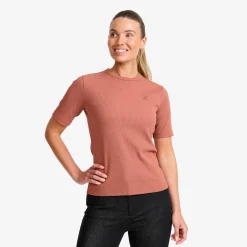 Birch Ribbed T-shirt Damen Pink Mahogany