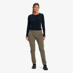 Breezy Outdoor Stretch Pants Damen Light Moss Gray