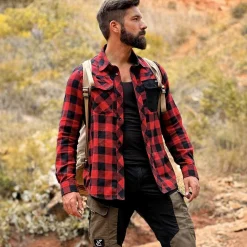 Campfire Shirt Herren Black/Dark Red