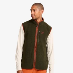 Canyon Full-zip Pile Fleece Vest Herren Forest Night/Rusty Orange