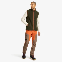 Canyon Full-zip Pile Fleece Vest Herren Forest Night/Rusty Orange
