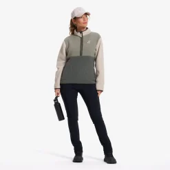 Canyon Half-zip Pile Fleece Damen Peyote/Shadow Green
