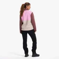 Canyon Half-zip Pile Fleece Damen Bright Pink/Peyote