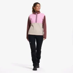 Canyon Half-zip Pile Fleece Damen Bright Pink/Peyote