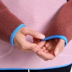 Canyon Half-zip Pile Fleece Damen Apple Butter/Fandango Pink