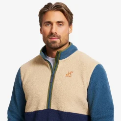 Canyon Half-zip Pile Fleece Herren Orion Blue/Safari Beige
