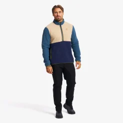 Canyon Half-zip Pile Fleece Herren Orion Blue/Safari Beige