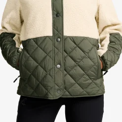 Canyon Hybrid Pile Fleece Damen Oatmeal/Kambaba Green