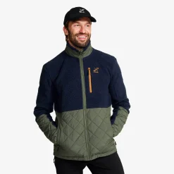 Canyon Hybrid Pile Fleece Herren Navy/Kambaba Green