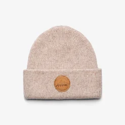 Cave Wool Rib Knit Beanie Beige Melange