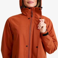 Cloud 3L Long Shell Parka Damen Rusty Orange
