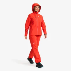 Cloud 3L Shell Pants Damen Aurora Red