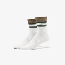 Daily Striped Socks Forest Night/Vetiver Green