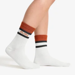 Daily Striped Socks Navy/Terracotta Brown