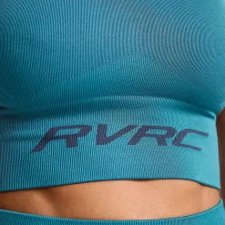 Descent Seamless Crop Top Damen Blue Ashes