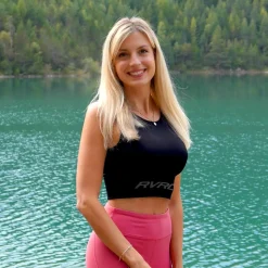 Descent Seamless Crop Top Damen Black