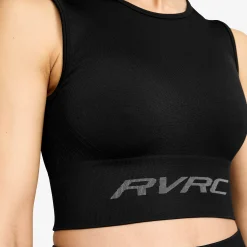 Descent Seamless Crop Top Damen Black