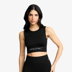 Descent Seamless Crop Top Damen Black