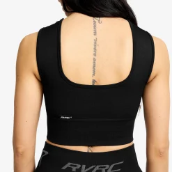 Descent Seamless Crop Top Damen Black