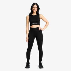 Descent Seamless Crop Top Damen Black