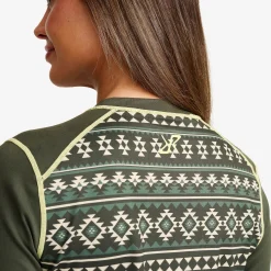 Downhill Base Layer Top Damen Kambaba Green/Lemon Grass