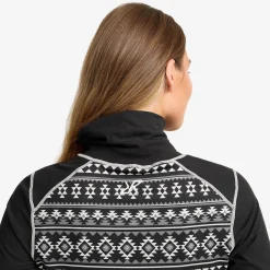 Downhill Base Layer Turtleneck Top Damen Black/Peyote
