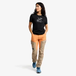 Easy Graphic Logo T-shirt Damen Black