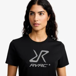 Easy Graphic Logo T-shirt Damen Black