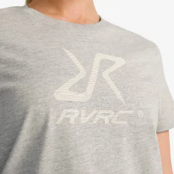 Easy Graphic Logo T-shirt Damen Grey Melange