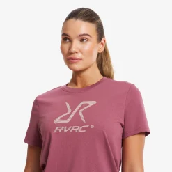 Easy Graphic Logo T-shirt Damen Vintage Rose