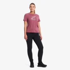 Easy Graphic Logo T-shirt Damen Vintage Rose