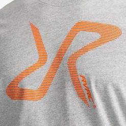 Easy Graphic Logo T-Shirt Herren Grey Melange/Orange