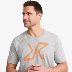 Easy Graphic Logo T-Shirt Herren Grey Melange/Orange