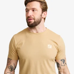 Easy Graphic Logo T-shirt Slim Fit Herren Safari Beige