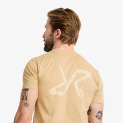 Easy Graphic Logo T-shirt Slim Fit Herren Safari Beige