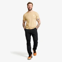 Easy Graphic Logo T-shirt Slim Fit Herren Safari Beige