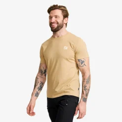 Easy Graphic Logo T-shirt Slim Fit Herren Safari Beige