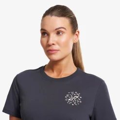 Easy Graphic T-shirt Damen Anthracite