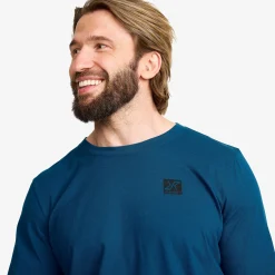 Easy Long-sleeved T-shirt Herren Blue Opal